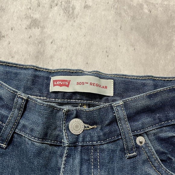 Levis Jeans Student 14Reg 27x29 Medium Wash 505 Regular Straight Leg Denim - Picture 6 of 10